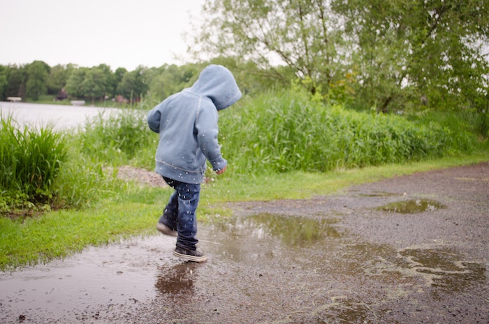 Nature Activities-Jumping in a Rain Puddle